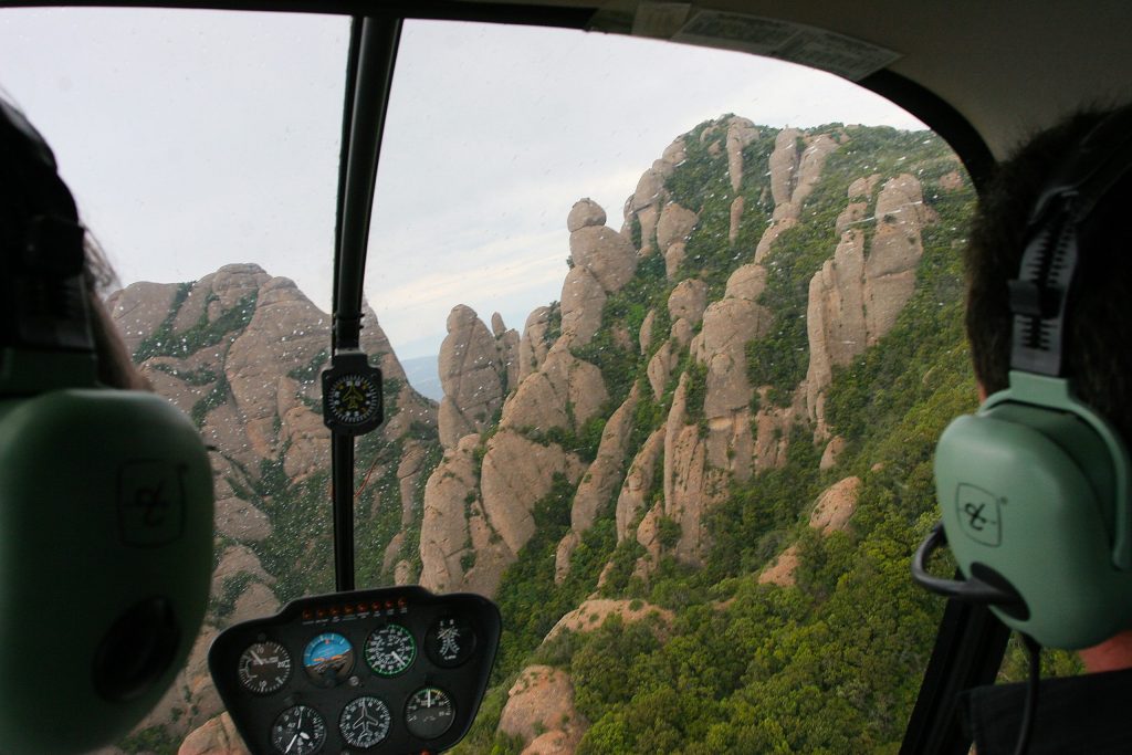 Private helicopter tour over montserrat