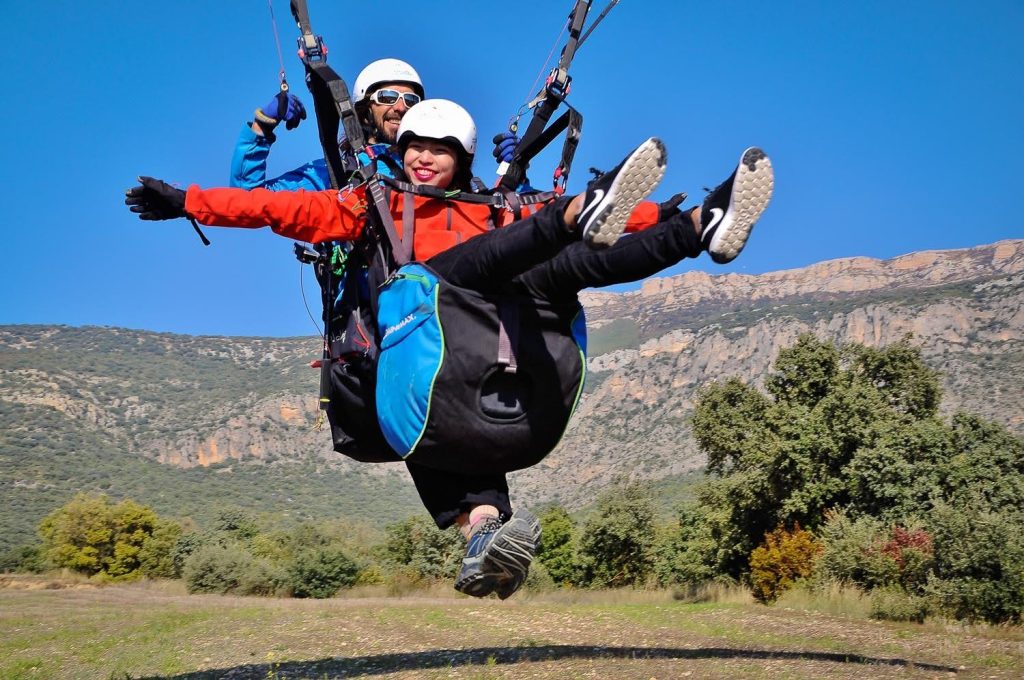 tandem paragliding flight in Barcelona