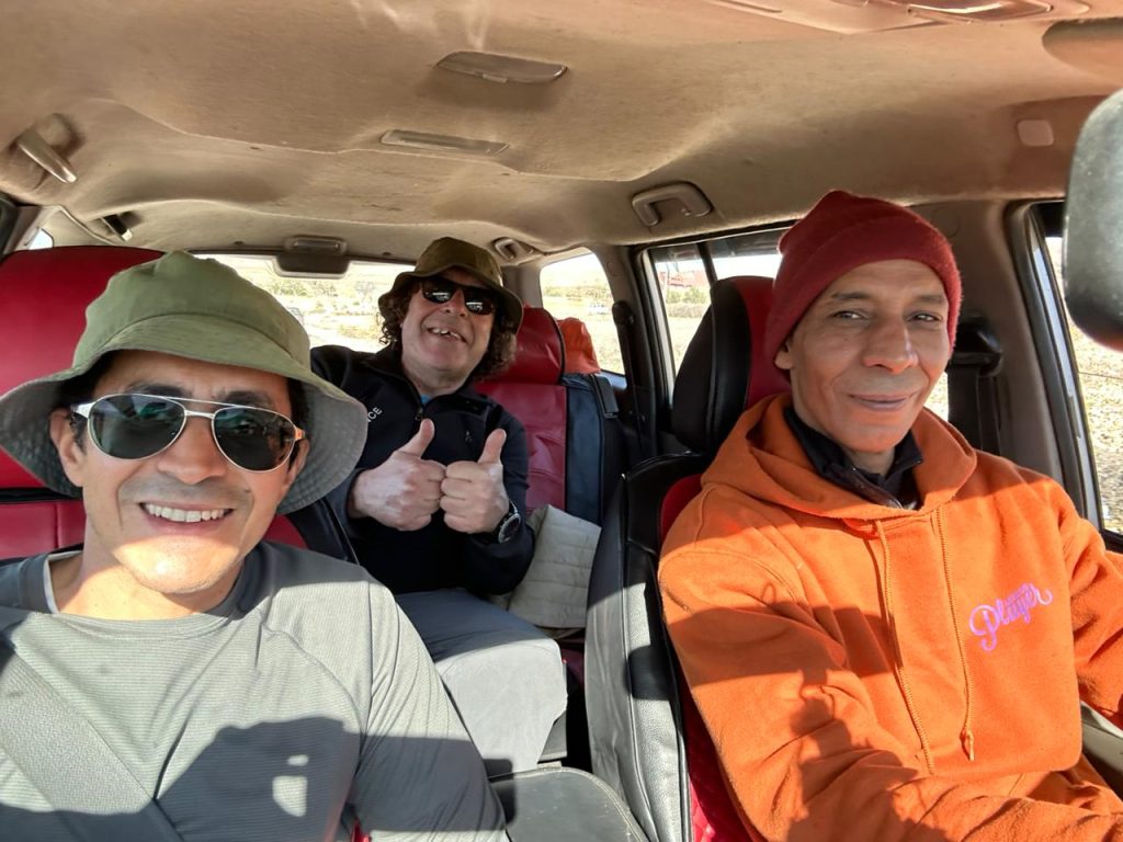 Paragliding transport and local driver in Morocco